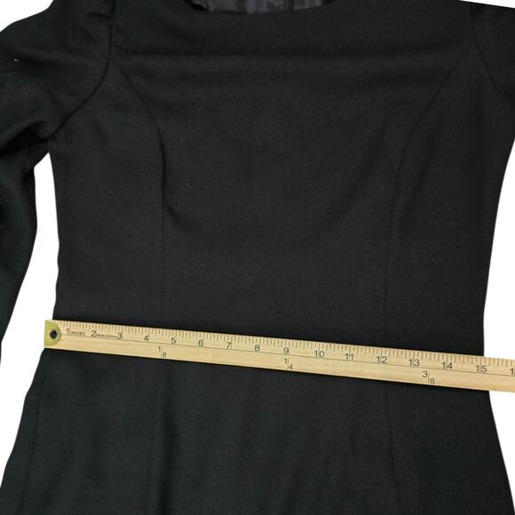 Vintage Victor Costa Neiman Marcus Black Ruffle Hem Cocktail Dress 8 - Picture 10 of 11